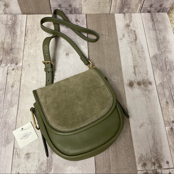 Fossil Handbags - NWT Fossil Rumi Crossbody Small Green Purse